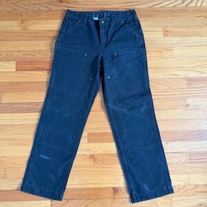 Carhartt double lined knee work pants black